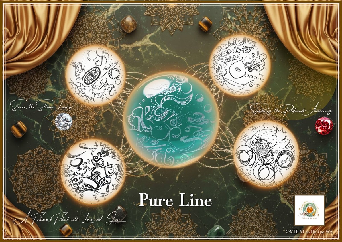 MIRAI Pure Line — 5点のぬりえ
